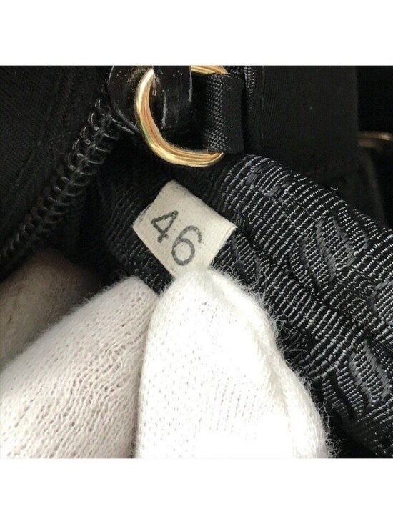 Prada Nylon Tessuto Triangle Logo Leather Backpack Black main image 8